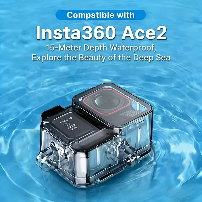 Фото Водонепроницаемый чехол для камеры Insta360 Ace Pro2, съемка высокой четкости, подходит для подводного подводного плавания, серфинга на открытом воздухе. №1