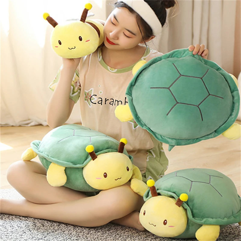 

Kawaii Plush Turtle Bee Doll Cute Guaranteed Funny Detachable Little Turtle Doll Car Back Cushion Girlfriend Birthday Gift