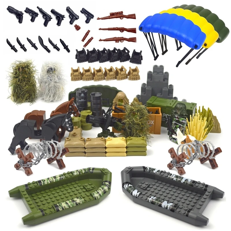Кирпичи серии PUBG в стиле милитари спецназ оружие солдаты пистолеты забор Ghillie