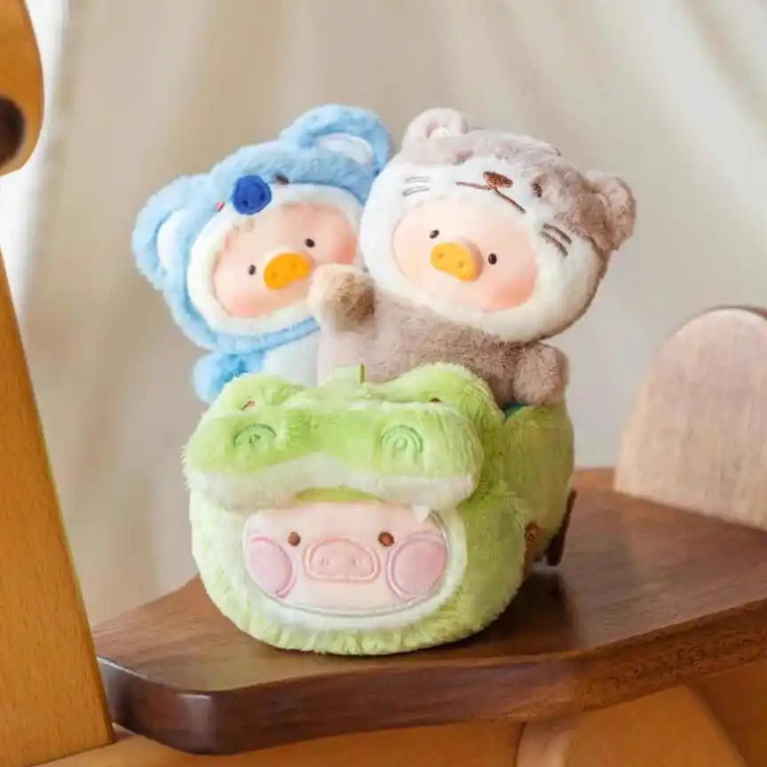 Фото Новая Lulu Pig Animal Party слепая коробка, серия «Лесной театр», милая виниловая форма лица, коллекция кукол на палец, украшения, подарки для детей №5