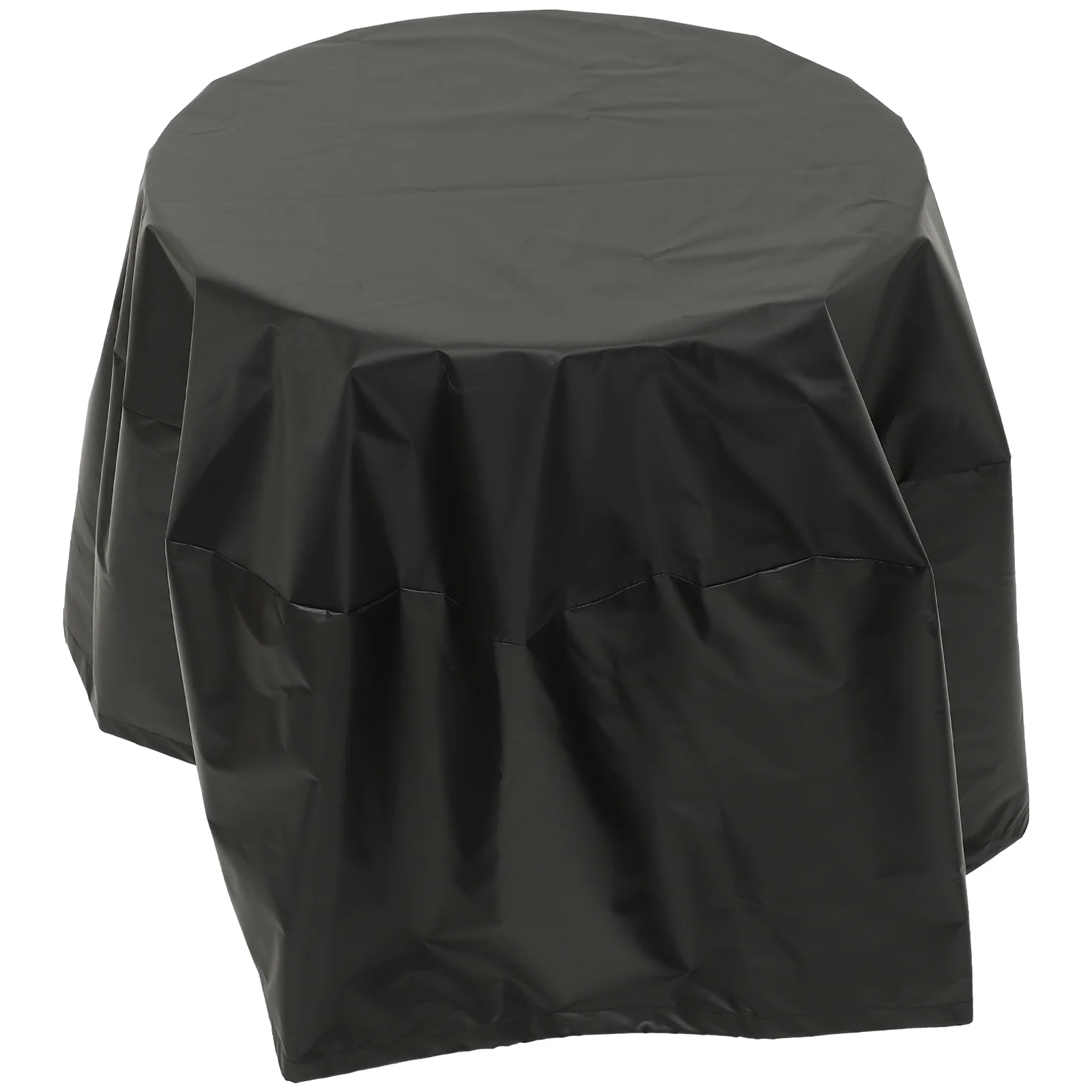

Round Fire Pit Cover Bbq Grill Portable Garden Waterproof Covers Adjustable Gas 210d Silver Coated Fabric Drawstring Protector