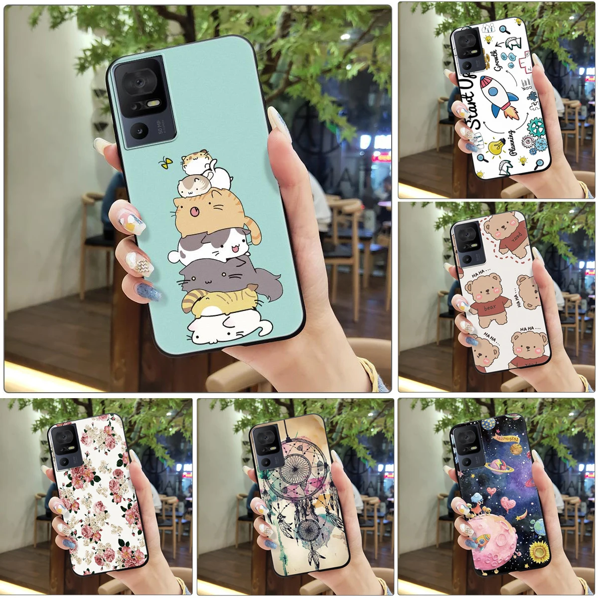 Ультратонкий силиконовый резиновый ТПУ чехол для TCL 40 SE/TCL XL