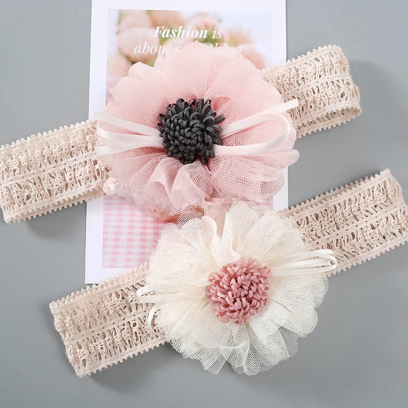 

Baby Girl Flower Headband Soft Elastic Floral Hair Band Turban Newborn Headwear Photo Props Kids Headwrap Hair Accessories