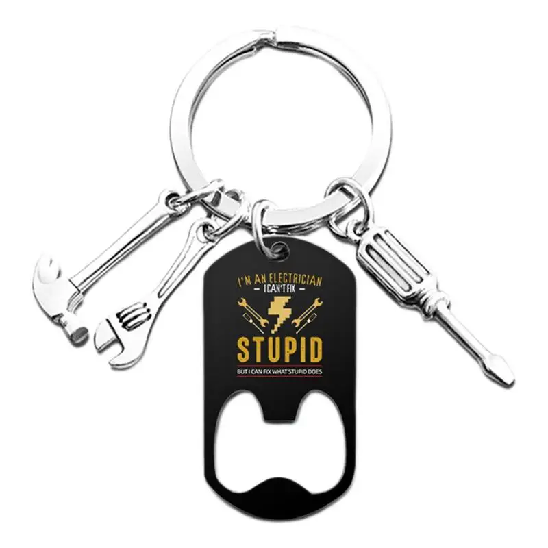 

Брелок для ключей с отверткой и линейкой, из нержавеющей стали