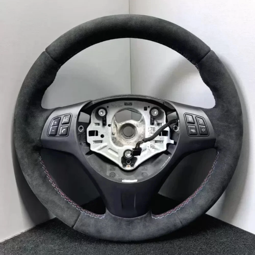 

Изготовленный на заказ чехол на руль автомобиля, замшевый чехол M Sport M3 E90 E91 E92 E87 E81 E82 E88 X1 E84, оплетка на руль автомобиля, чехол для BMW E93