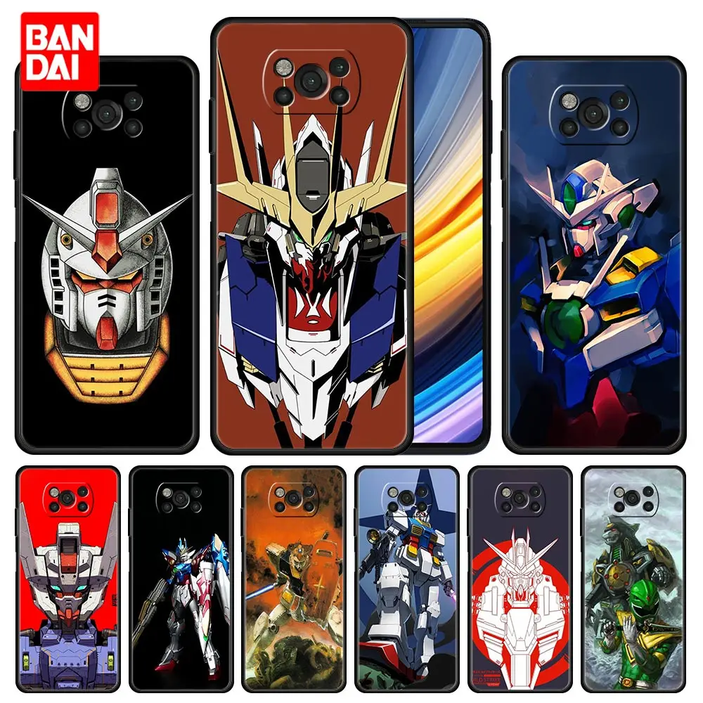 

Case for Xiaomi Mi Poco X3 NFC F3 Redmi Note 9s 9 9A 9C 8 10 11 9T 8T 10T K40 Pro Plus Bag Capa Armor Phone Soft Gundam Cartoon