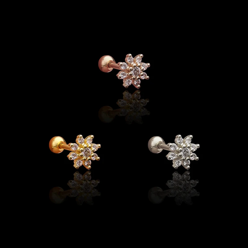 

Серьги-гвоздики из циркония женские, миниатюрные Украшения Для Пирсинга Ушей из нержавеющей стали с бусинами-шариками, 1 шт.