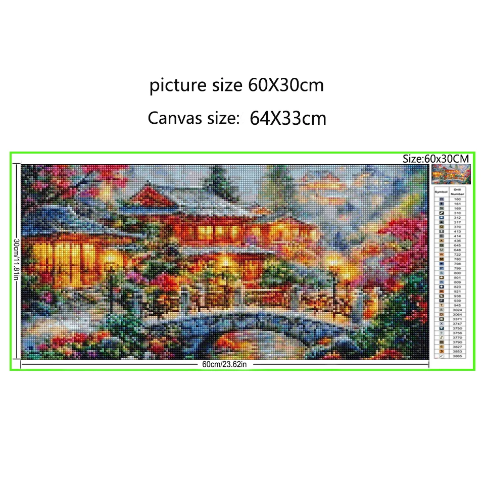 Фэнтези сельская осень сеньер сделай сам алмазная живопись новинка 2025 года