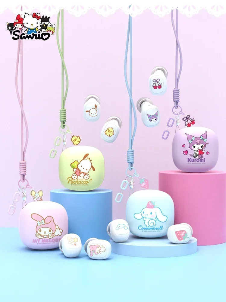 Bluetooth-наушники Hello Kitty Sanrio Kuromi симпатичная беспроводная гарнитура My Melody Cinnamoroll