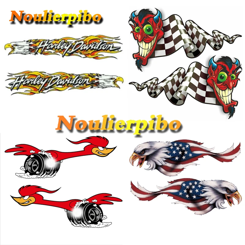 Автомобильная наклейка, 2 шт., супер яркая наклейка, гоночный V8, большой блок США, череп, моторад, водостойкая, ПВХ, Виниловая наклейка