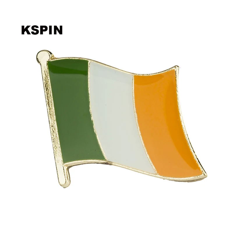 

Ireland Metal Flag Lapel Pin Badges For Clothes In Patches Rozety Papierowe Icon Backpack KS-0012