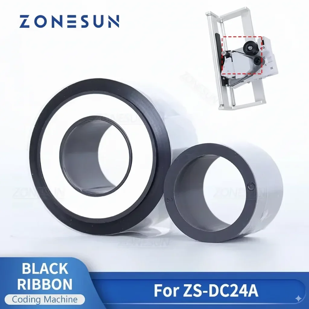 Фото Термолента ZONESUN для датировщика ZS-DC24A, 200 м, 1 комплект, черная №1