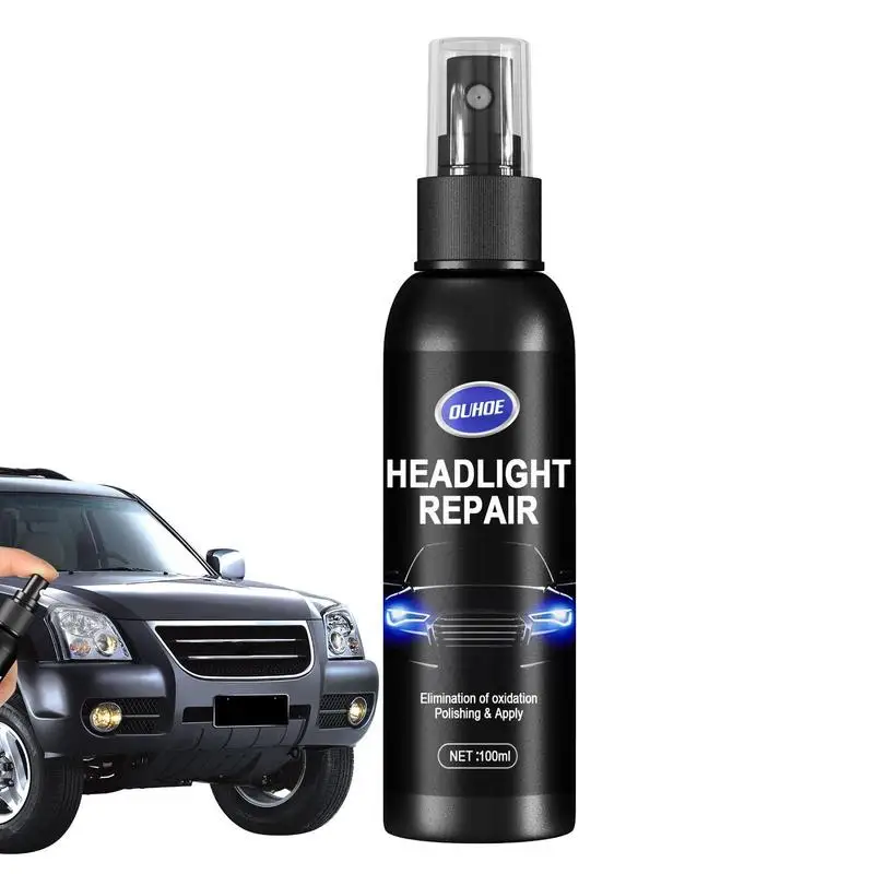 Car Headlight Restoration Liquid 100ML Car Headlight Repair Fluid Spray High Transparency Headlight Repair Polish For Repair