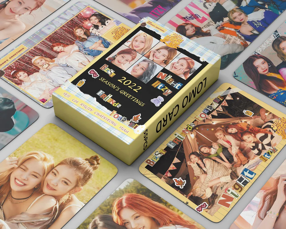 

55pcs/Box Kpop photocards itzy New album CHECKMATE lomo card Crazy in Love Voltage photo cards