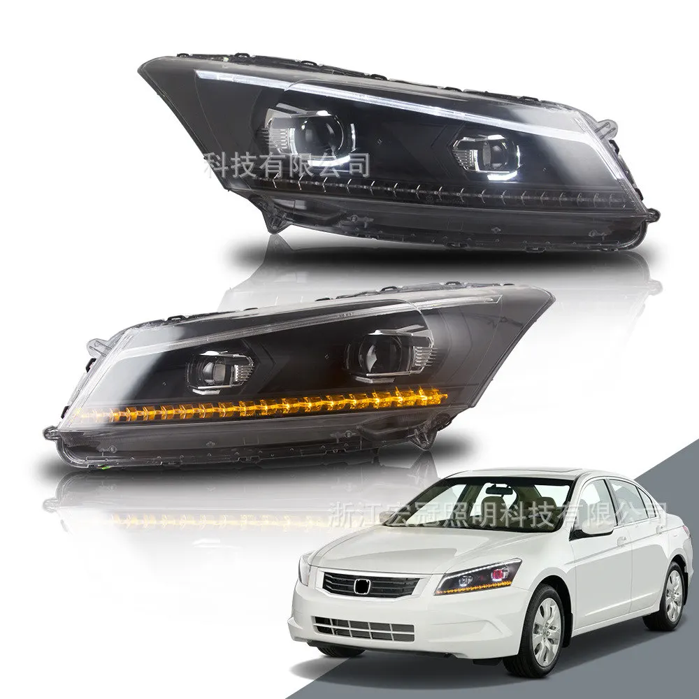 

Car DRL Headlight Assembly For Honda Accord LED Head Light 2008-2012 Dynamic Turn Signal Projector Lens Automotive Accessories