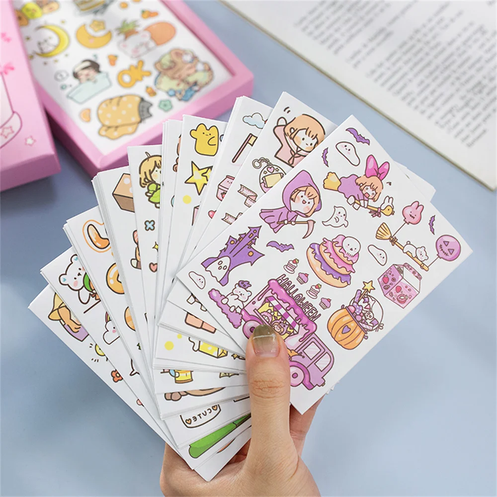 

50sheets Kawaii Sticker Notebook Hand Account Collage Handbook Decorative DIY Art Craft Planner Scrapbook Diary Calendar Album