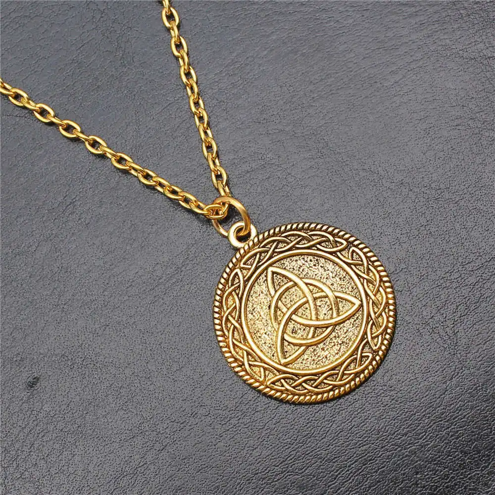 Двухсторонняя круглая цепочка с тремя узлами для мужчин 1 шт. винтажные ювелирные