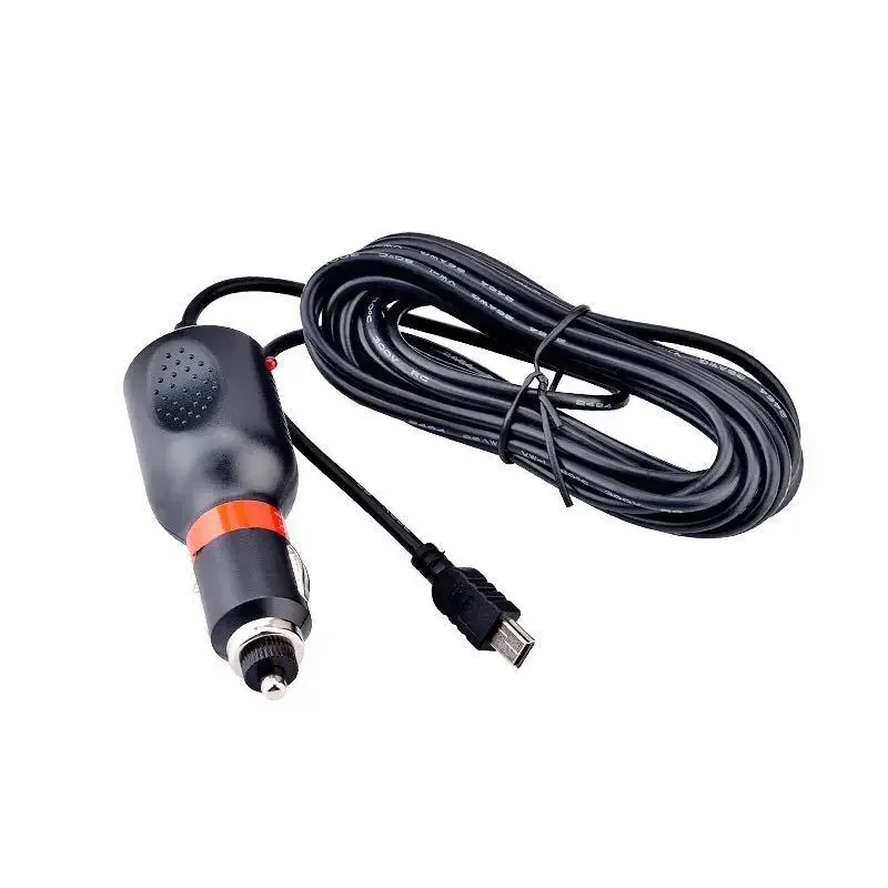 

5V 2A Micro или Mini 5-контактный автомобильный адаптер для прикуривателя, зарядное устройство, длина кабеля 3,5 м для зарядки автомобильного GPS-видеорегистратора Garmin