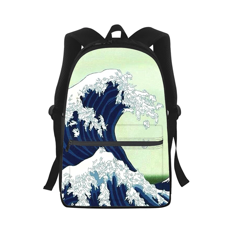 Japan Ukiyoe Art paintings Men Women Backpack 3D Print Fashion Student School Bag Laptop Backpack Kids Travel Shoulder Bag