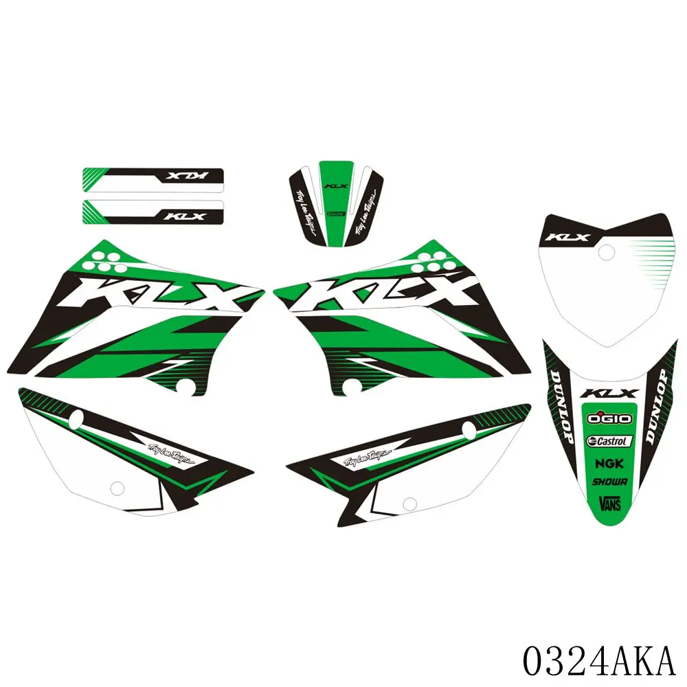 

Full Graphics Decals Stickers Background For KAWASAKI KLX 110 KLX110 2010 2011 2012 2013 2014 2015 2016 2017 2018 2019 2020