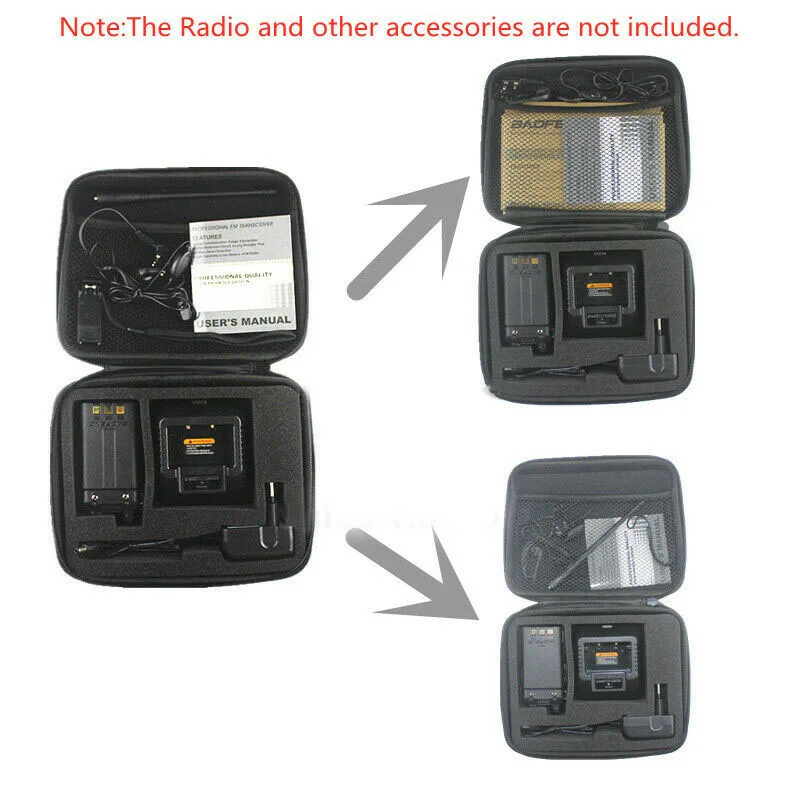 BAOFENG UV-5R Two Way Radio Series Handbag Storage Box Carrying Case Storage Hand Bag For UV-5RA UV-5RE Plus TYT Walkie Talkie