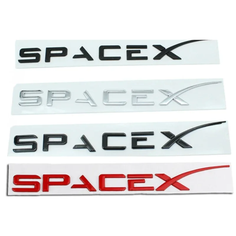 Стайлинг автомобиля наклейка на багажник эмблема для Tesla Model 3 S X Roadster Letter SpaceX