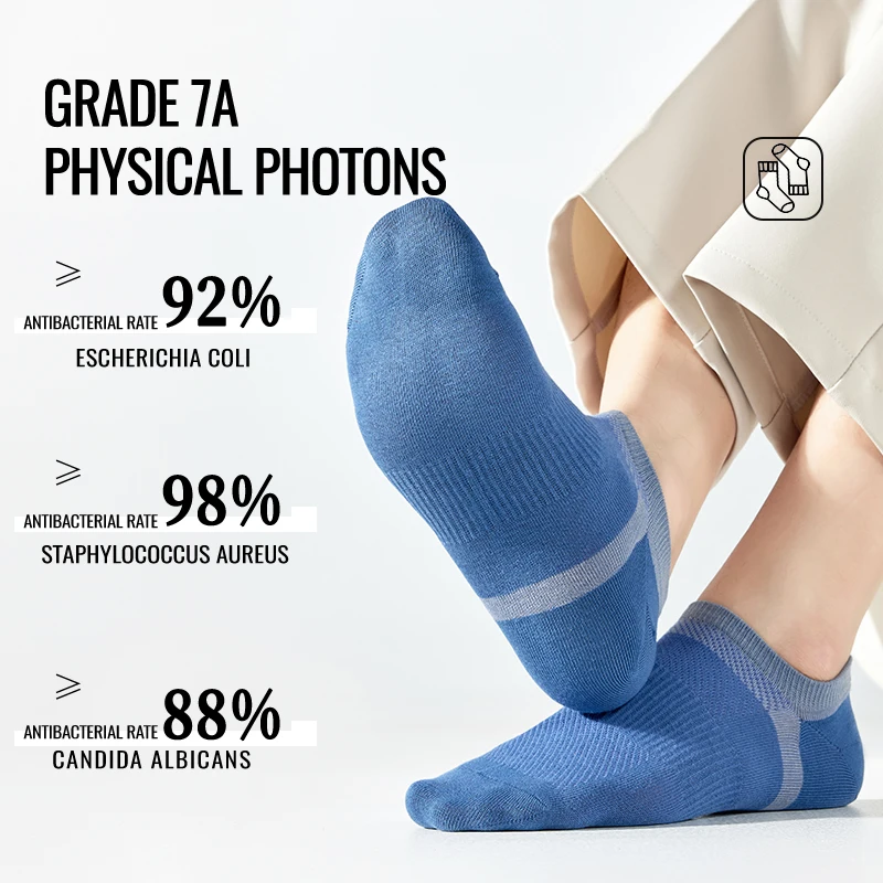 MiiOW 100 чистые технические мужские спортивные Нескользящие невидимые носки до