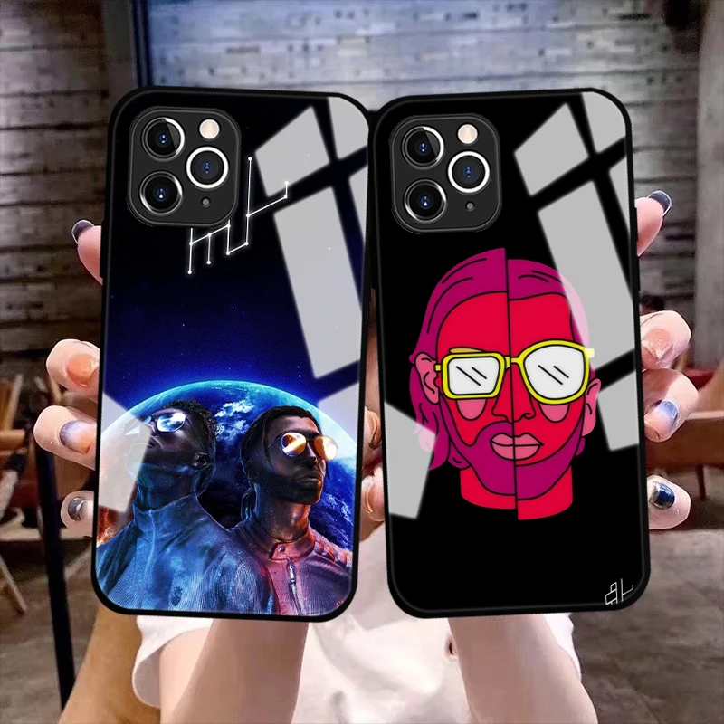 

PNL QLF rapper singer Phone Cover For iPhone 11 12 13 14 Pro Max X XR XS Max 7 8 14 Plus 13Mini Black Tempered Glass bumper Case