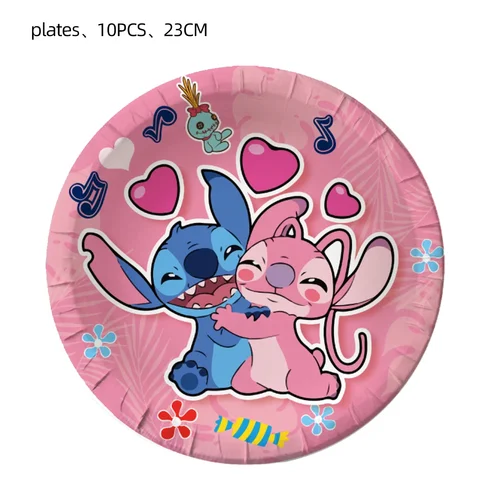 Одноразовая посуда Disney Lilo Stitch розовый