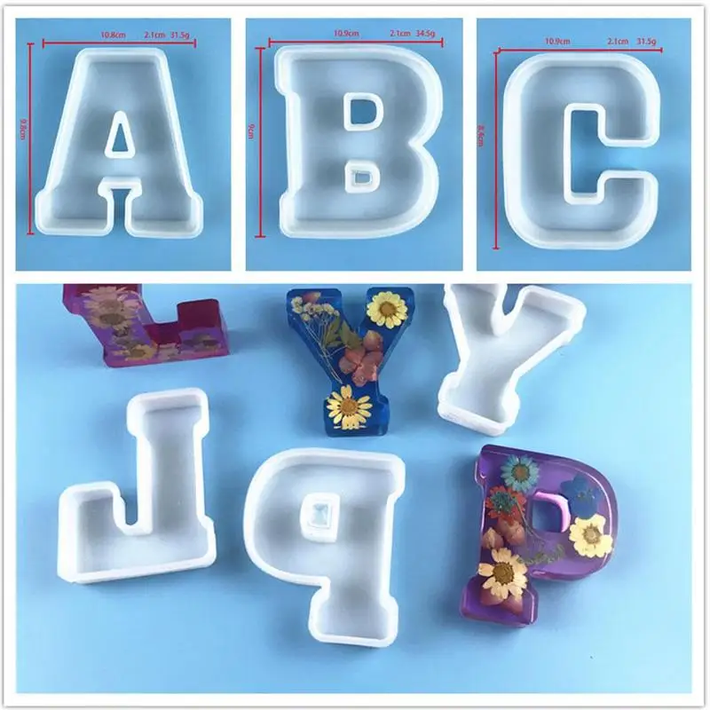 

Large Letter Silicone Mould Capital Letters Resin Mold Decoration Epoxy Home Birthday Diy Wedding Molds Party Craft Resin L N7u5