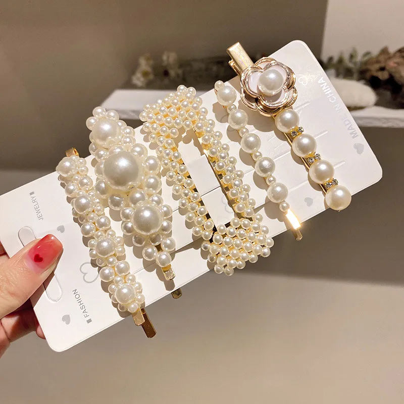 

Fashion Pearl hairpin for women young gril Hairwear Hairpin clip Seven-piece set Jewelry accessories