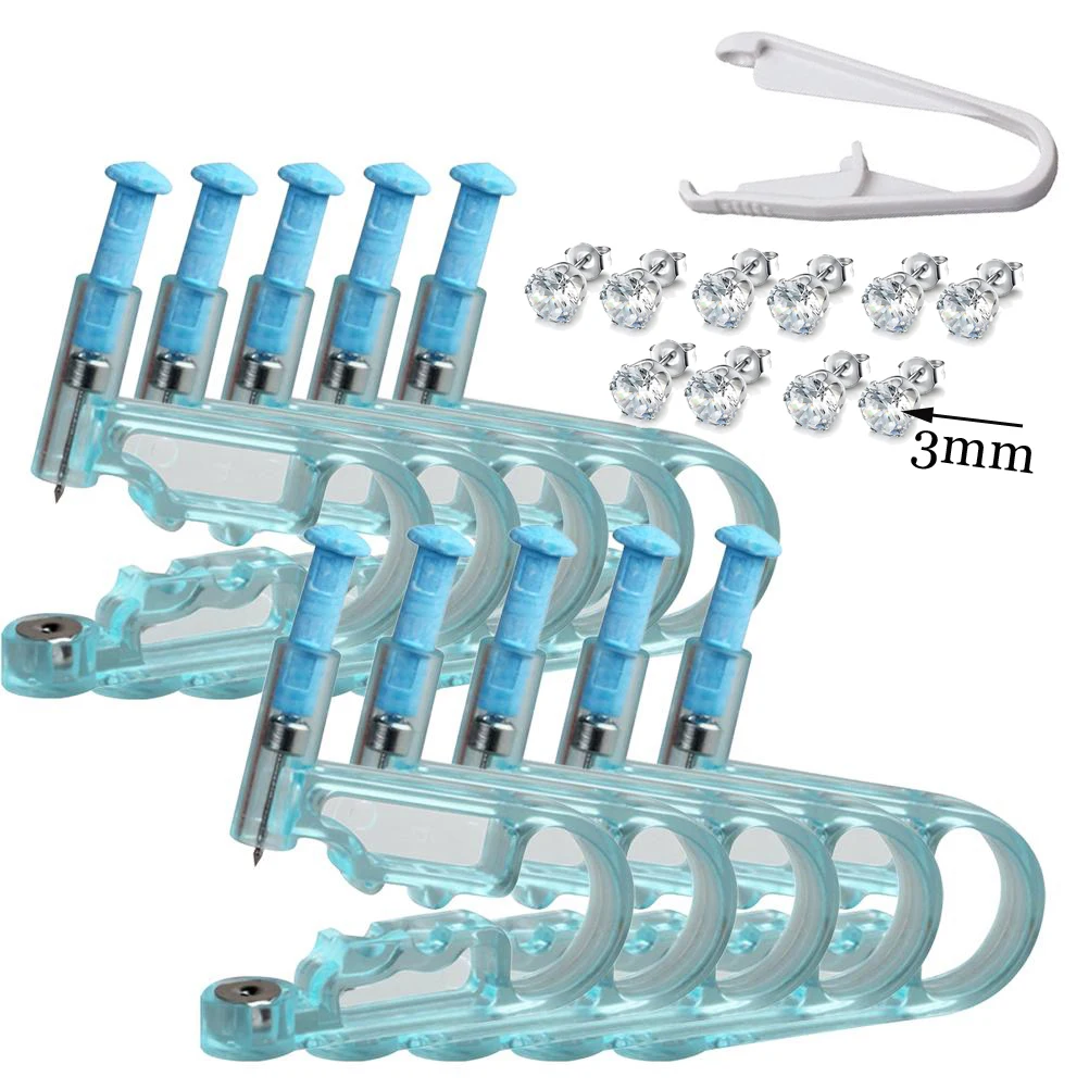 

10Pcs Non-Reusable Ear Piercing Safe Ear Piercing Tool With Earring Stud Healthy Sterile Puncture Tool Without Inflammation