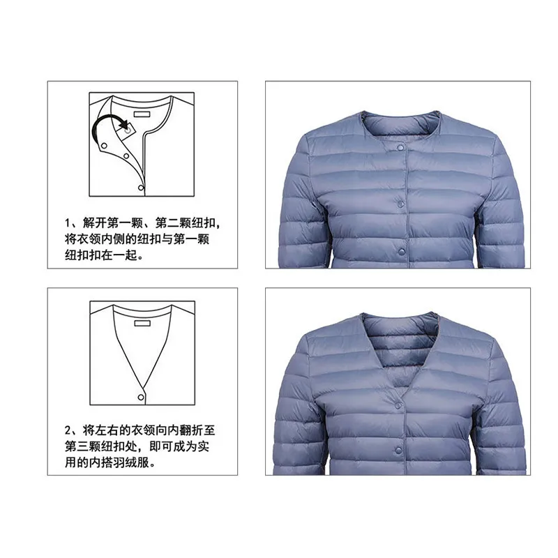 7XL 2023 Two Wears Winter Ultra Light White Duck Down Jacket Parkas Women Lightweight Short Coat Female Oversize Puffer Outwear