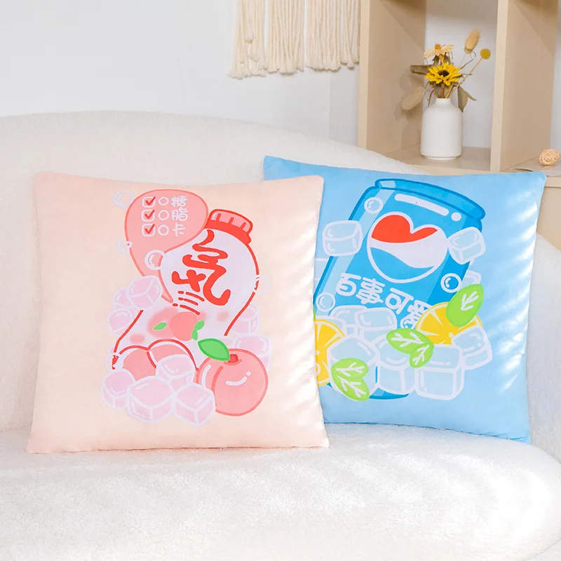 Pillow Case Printed Home Soft Diy Pillow Cover Cola Coca Sparkling Water Pop Drink Soda Drinks Pillow