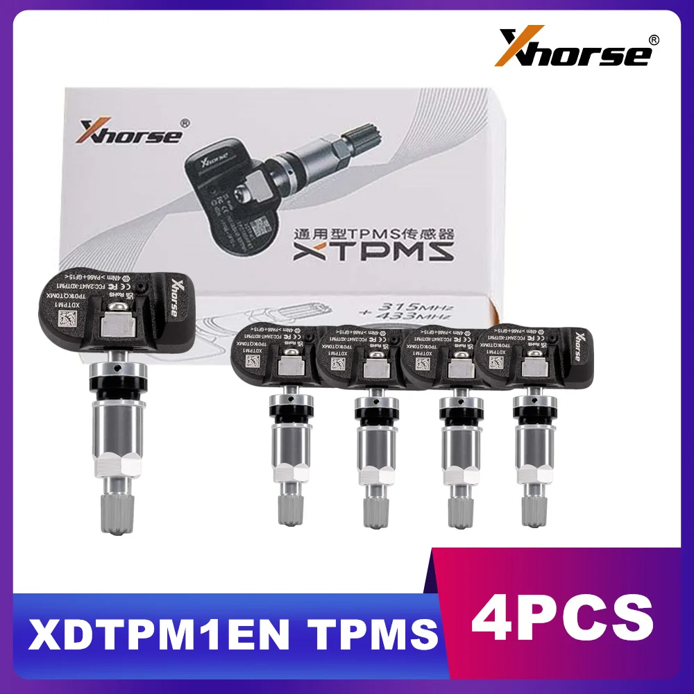 

Комплект Из 4 Универсальных Программируемых Датчиков Xhorse XDTPM1EN TPMS, Совместимых С XTPMS, 315/433 МГц