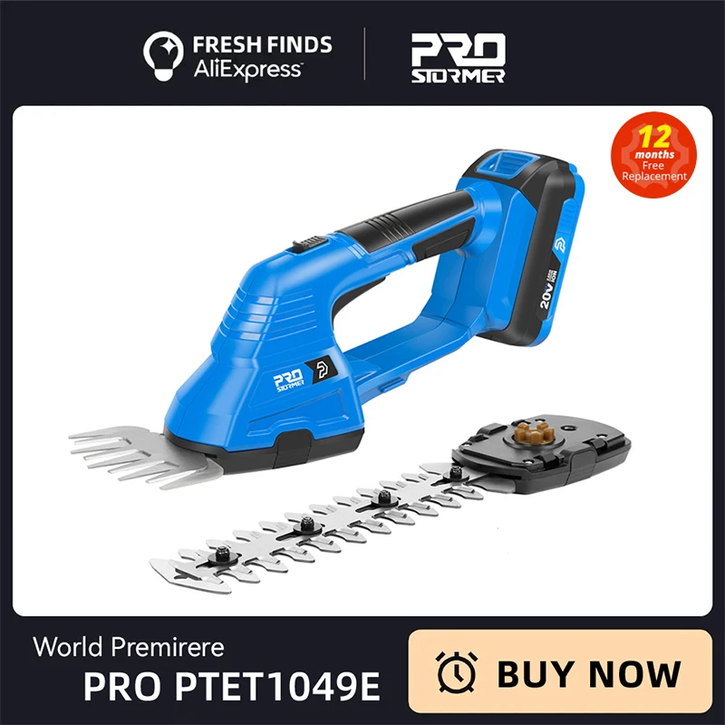 PRO PTET1049E Электрический триммер для живой изгороди 2 в 1 20 В аккумуляторная