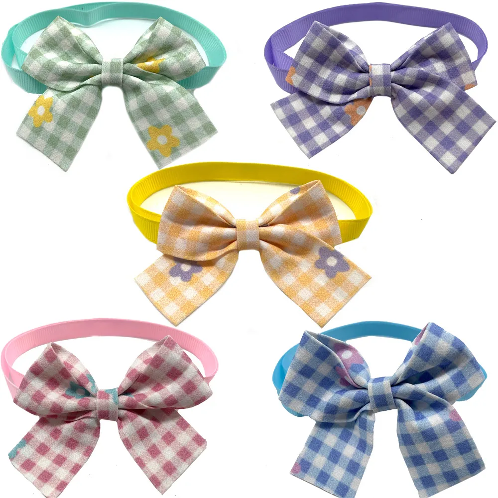 

50/100pcs Cute Dog Bow Tie Flowers Style Dog Supplies Pet Dog Bowtie Collar Small Dogs Cat Puppy Bowties Neckties Pet Supplies