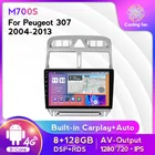 MEKEDE 128G HD1280 * 720 Автомобильный Android мультимедийный плеер навигация GPS радио для Peugeot 307 307CC 307SW 2002-2013 поддержка Carplay