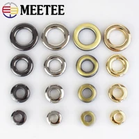 410pc meetee 10 25mm metal o ring buckles eyelet screw buckle for hangbag belt strap dog chain clasp accessories leather craft