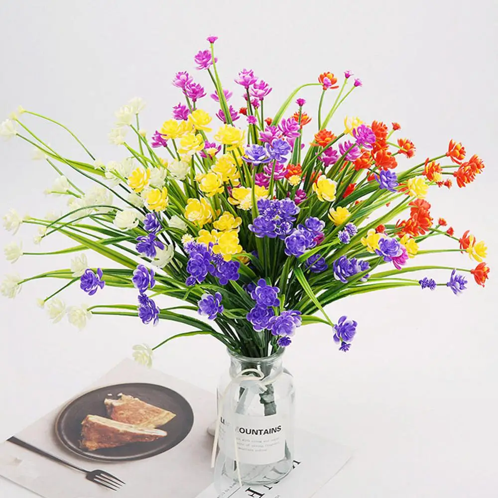 

1 Branch Photography Props Fake Flowers Plants Outdoor Artificial Flowers Party Supplies Beautiful Plant Bouquet Indoor Plastic