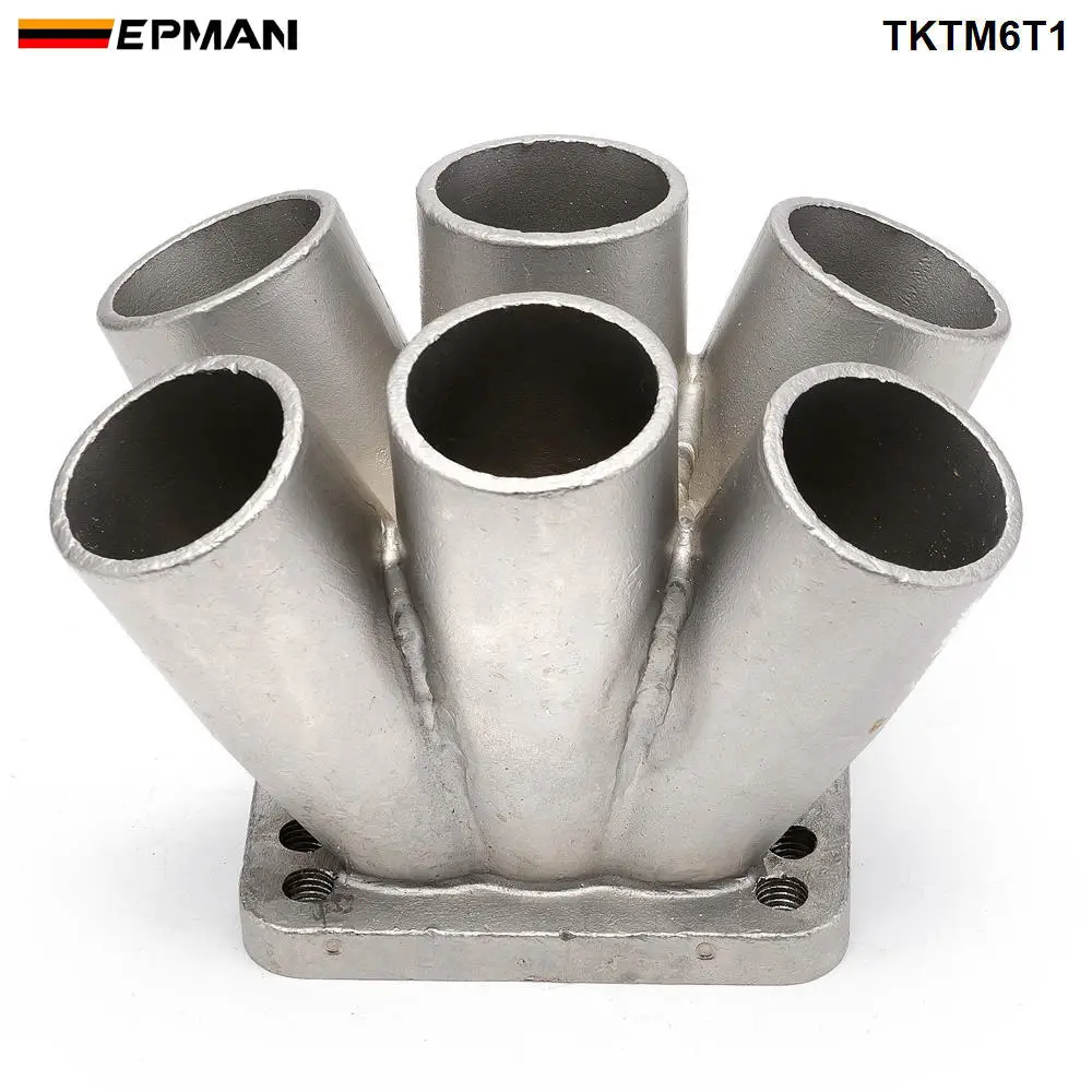 

EPMAN 1 шт. литой коллектор из нержавеющей стали 304 6-1 с турборазъемом T3 T4 Turbo TKTM6T1