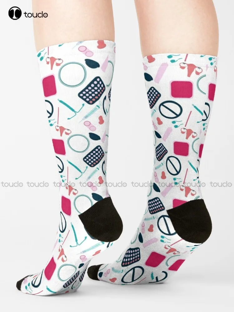 

Contraception Pattern (Version 2) Socks Skeleton Socks Unisex Adult Teen Youth Socks Cute Pattern Funny Autumn Best Cartoon Gift