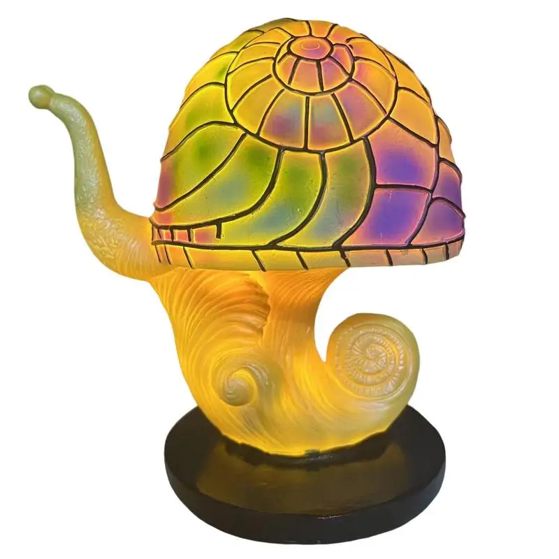 

Stained Glass Table Lamp Vintage Style Snails-Shaped Small Stained Glass Lamp Small Stained Glass Lamp Stain Glass Lamps For