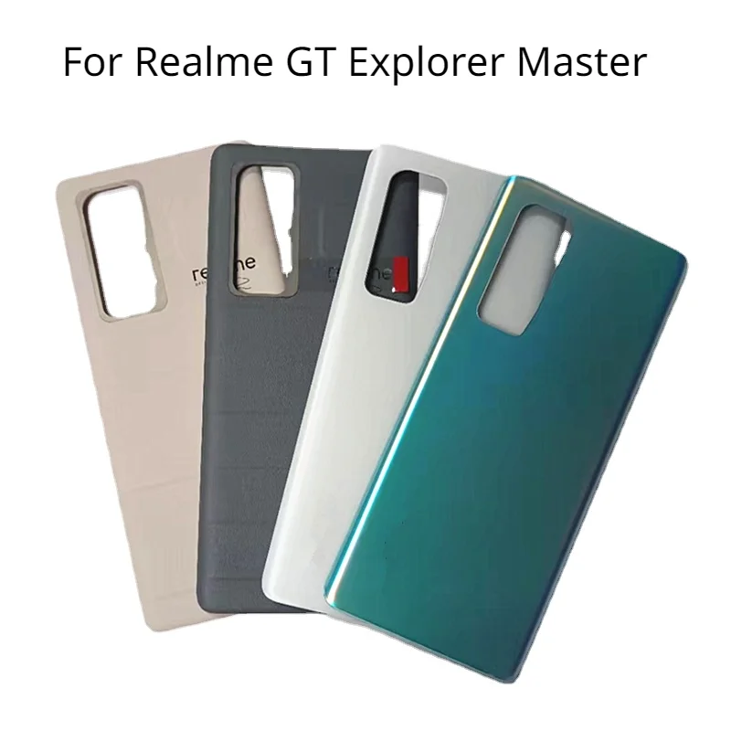 

For Realme GT Explorer Master 6.55" Back Battery Cover Back Glass Rear Housing Door Case For RMX3366 Battery Cover