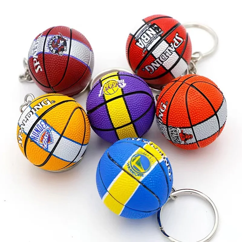 

Fashion Basketball Star Ball Car Key Chain Pendant Toy Doll Model Student Key Chain Boy Birthday Gift 31 Styles