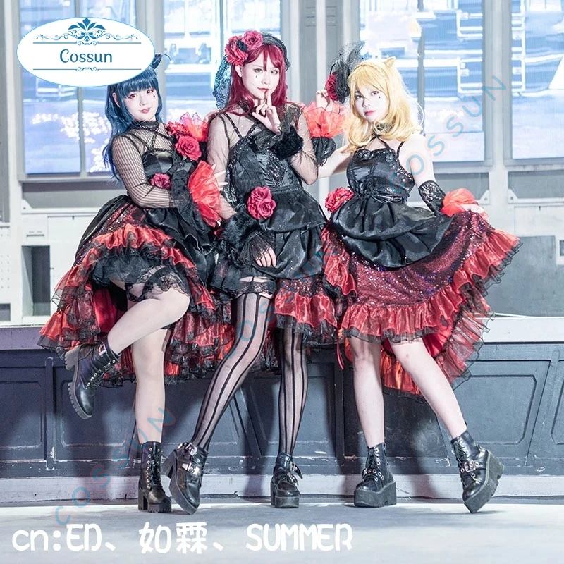 

Anime Lovelive! Unit Live Adventure 2020 Concert GK Devil Kiss Yoshiko Mari Riko Dress Gorgeous Uniform Cosplay Costume