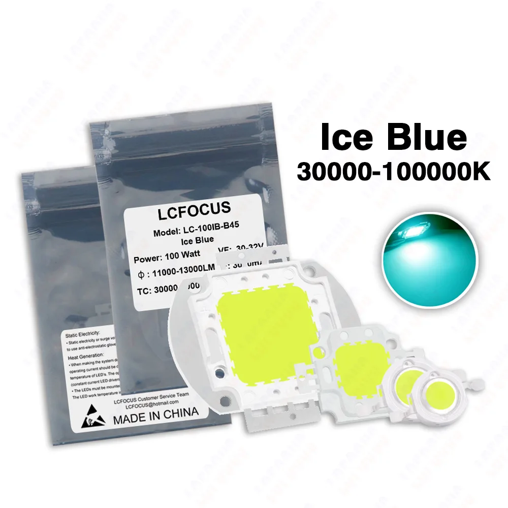 

Светодиодный чип LCFOCUS LC-CB&C&IB 1Вт-300Вт голубого цвета