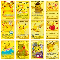 pokemon cards pikachu charizard vmax gx energy shining metal card spanish english rare collection battle trainer kids gift