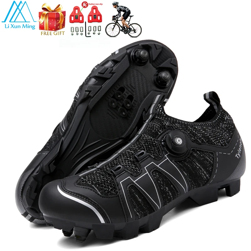 

2022 MTB Cycling Shoes Men Breathable Speed Splint Road Racing Bicycle Footwear Self-Locking Women Flat Outdoor Bike Sneaker