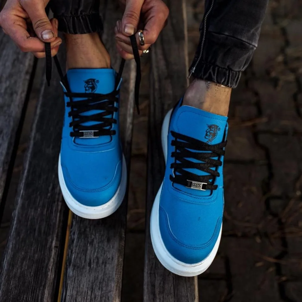 

Knack High Bottom Casual Sheepskin Shoes 040 Blue Men 'S Shoes Seasonal Shoes Casual Tooling Shoes Style Shoes Sneaker
